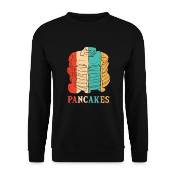 Recettes rétro Griddlecake Flapjack Lover Pancake - Sweat-shirt Unisexe - noir - Devant - Alina (178cm) & Michal (187cm)