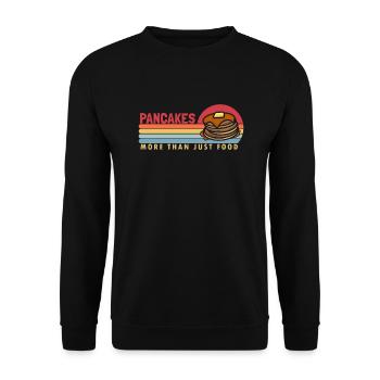 Pfannkuchen mehr als Essensrezepte Grillkuchen - Unisex Pullover - Schwarz - Vorne - Alina (178cm) & Michal (187cm)