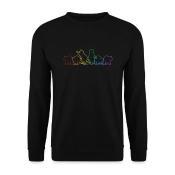 Raccoon LGBT Rainbow Trash Panda Queen Friend - Unisex Sweatshirt - black - Front - Alina (178cm) & Michal (187cm)