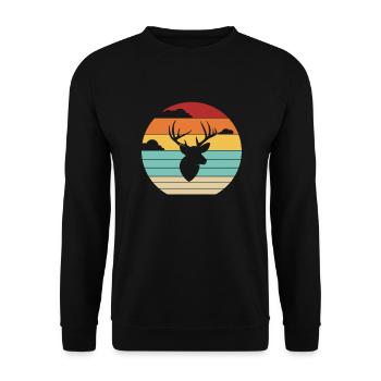 Retro Präparator Tiere Werkzeuge Liebhaber Taxidermie - Unisex Pullover - Schwarz - Vorne - Alina (178cm) & Michal (187cm)