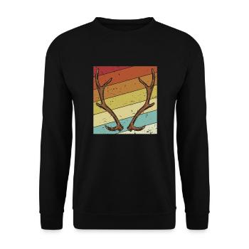 Retro Präparator Tiere Werkzeuge Liebhaber Taxidermie - Unisex Pullover - Schwarz - Vorne - Alina (178cm) & Michal (187cm)