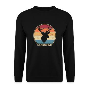 Retro Präparator Werkzeuge Tiere Liebhaber Taxidermie - Unisex Pullover - Schwarz - Vorne - Alina (178cm) & Michal (187cm)