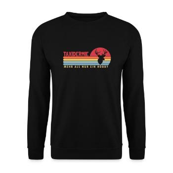 Taxidermie mehr als ein Hobby Taxidermist Animals - Unisex Pullover - Schwarz - Vorne - Alina (178cm) & Michal (187cm)