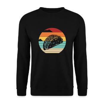Assaisonnement rétro Hard Shell Al Pastor Taco Lover - Sweat-shirt Unisexe - noir - Devant - Alina (178cm) & Michal (187cm)