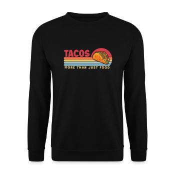 Taco plus que Food Assaisonnement Hard Shell Al - Sweat-shirt Unisexe - noir - Devant - Alina (178cm) & Michal (187cm)