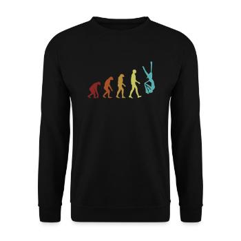 Aerial Silk Evolution Gymnastik Aerial Yoga - Unisex Pullover - Schwarz - Vorne - Alina (178cm) & Michal (187cm)