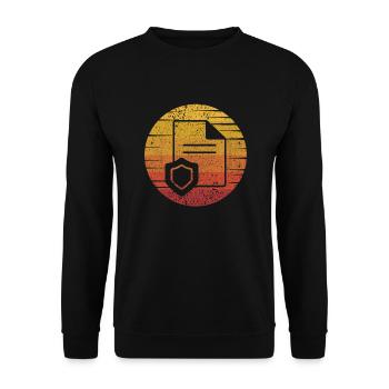 Retro Life Health Care Health Broker Insurance - Unisex Sweatshirt - black - Front - Alina (178cm) & Michal (187cm)