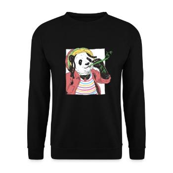 Reggae Panda Panda Bear Ailuropoda Melanoleuca - Sweat-shirt Unisexe - noir - Devant - Alina (178cm) & Michal (187cm)
