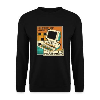 Please Be Quiet Software Engineer Developer - Unisex Sweatshirt - black - Front - Alina (178cm) & Michal (187cm)