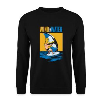 Wind And Water Surfers Surfers Water Sports - Unisex Sweatshirt - black - Front - Alina (178cm) & Michal (187cm)