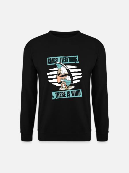 Cancel Everything There Is Wind Wassersport - Unisex Pullover - Schwarz