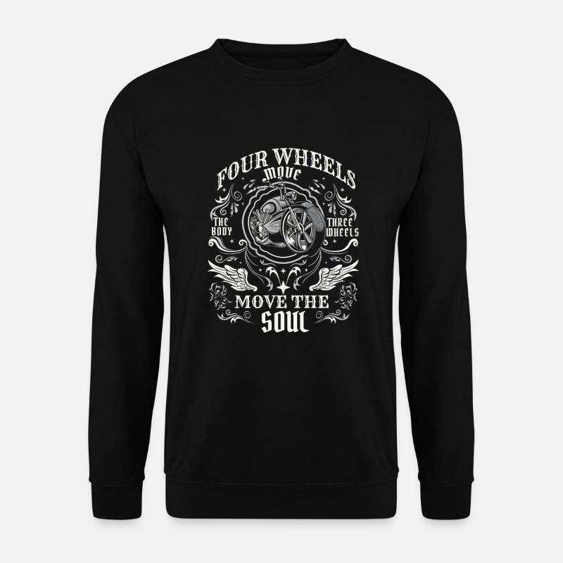 Three Wheels Move The Soul Trikebike Dreirad - Unisex Pullover - Schwarz