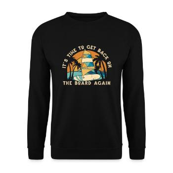 Il est temps de revenir sur la planche Surfer - Sweat-shirt Unisexe - noir - Devant - Alina (178cm) & Michal (187cm)