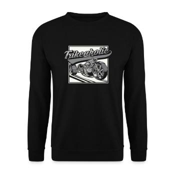 Trikeaholic Threewheeler Trikebike Tricycle - Unisex Sweatshirt - black - Front - Alina (178cm) & Michal (187cm)