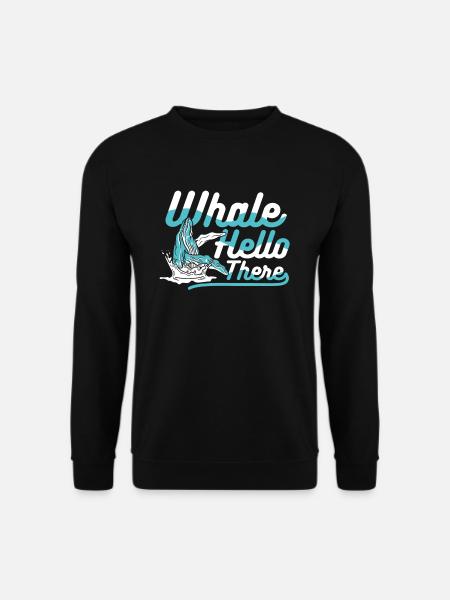 Wal Hallo, Blauer Beluga, Pottwal - Unisex Pullover - Schwarz