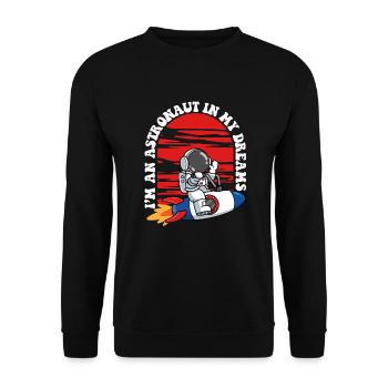 Je suis un astronaute dans mes rêves Cosmonaute - Sweat-shirt Unisexe - noir - Devant - Alina (178cm) & Michal (187cm)