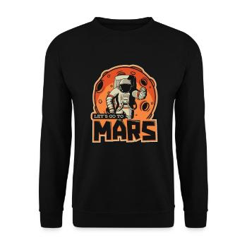 Allons sur Mars Taikonaut Cosmonaut Spaceship - Sweat-shirt Unisexe - noir - Devant - Alina (178cm) & Michal (187cm)