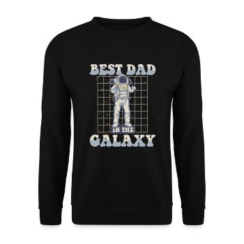 Meilleur papa dans la galaxie Taikonaut Cosmonaute - Sweat-shirt Unisexe - noir - Devant - Alina (178cm) & Michal (187cm)