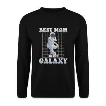Meilleure maman dans le vaisseau spatial Galaxy Taikonaut - Sweat-shirt Unisexe - noir - Devant - Alina (178cm) & Michal (187cm)