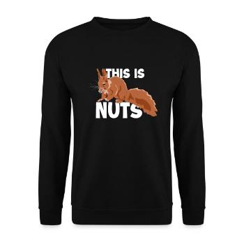 C’est Noix Écureuil Renard Écureuil Gris - Sweat-shirt Unisexe - noir - Devant - Alina (178cm) & Michal (187cm)