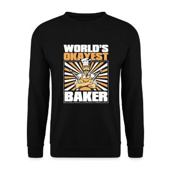Le chef pâtissier Baker Baker le plus acceptable au monde - Sweat-shirt Unisexe - noir - Devant - Alina (178cm) & Michal (187cm)