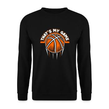 That's My Game Basketballkorb Basketballspieler - Unisex Pullover - Schwarz - Vorne - Alina (178cm) & Michal (187cm)