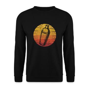 Barman Rétro Mixologue Barman Barmaid - Sweat-shirt Unisexe - noir - Devant - Alina (178cm) & Michal (187cm)