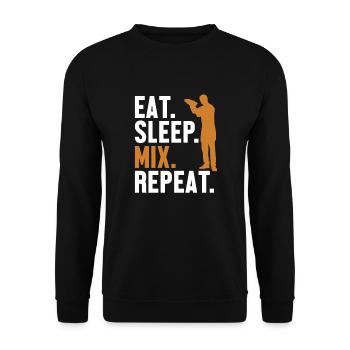 Eat Sleep Mix Repeat Bartender Mixologist Barman - Sweat-shirt Unisexe - noir - Devant - Alina (178cm) & Michal (187cm)