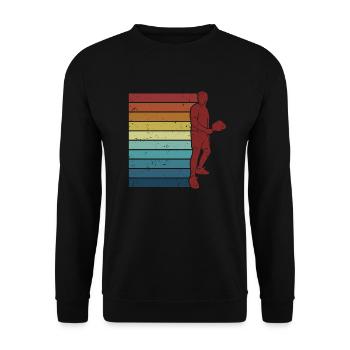 Retro Pickleball Fan Pickleball Player Pickleball - Unisex Sweatshirt - black - Front - Alina (178cm) & Michal (187cm)