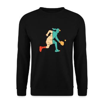 Retro Pickleball Professional Pickleball Fan Pickleball - Unisex Sweatshirt - black - Front - Alina (178cm) & Michal (187cm)