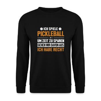 Pickleball is always right pickleball pro - Unisex Sweatshirt - black - Front - Alina (178cm) & Michal (187cm)