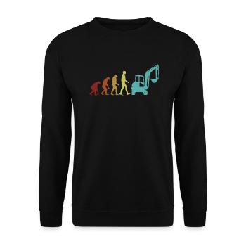 Excavator Evolution Excavator Duty Cycle Crane - Unisex Sweatshirt - black - Front - Alina (178cm) & Michal (187cm)