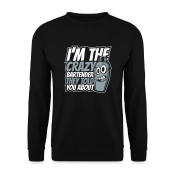 I'm The Crazy Bartender Bartender Mixologist - Unisex Sweatshirt - black - Front - Alina (178cm) & Michal (187cm)
