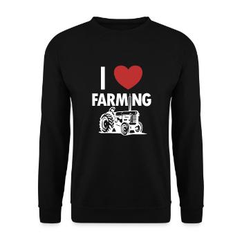 J’aime l’agriculture Fermier biologique Agriculteur Agriculture - Sweat-shirt Unisexe - noir - Devant - Alina (178cm) & Michal (187cm)