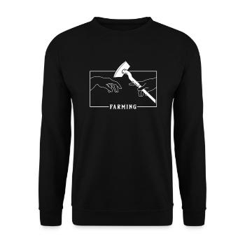 Michelangelo Création d’Adam Farming Bauer - Sweat-shirt Unisexe - noir - Devant - Alina (178cm) & Michal (187cm)