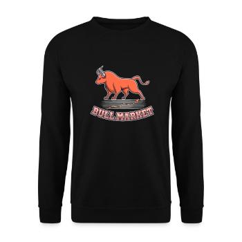 Bull Market Stock Market Stock Market Trader - Unisex Sweatshirt - black - Front - Alina (178cm) & Michal (187cm)
