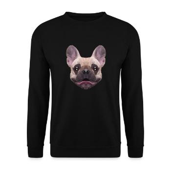 Polygon Hund Vierbeiner Wauwau Französische - Unisex Pullover - Schwarz - Vorne - Alina (178cm) & Michal (187cm)