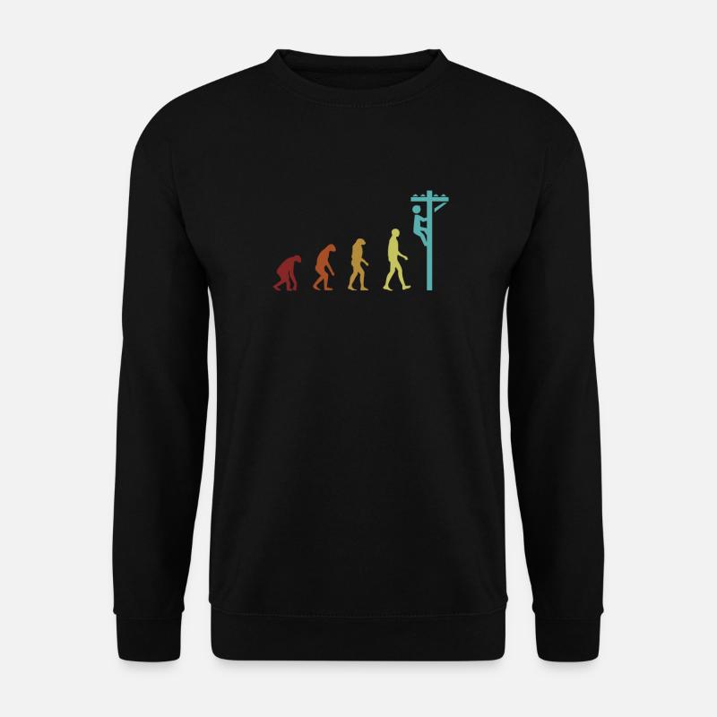 Electrician Evolution Elektroniker Elektriker - Unisex Pullover - Schwarz