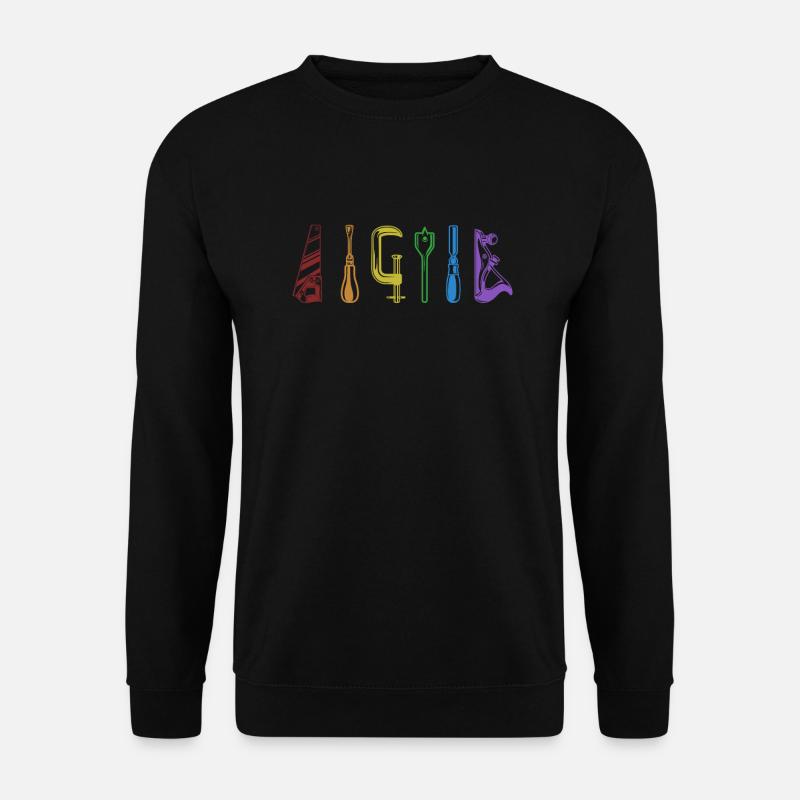 Carpenter LGBT Rainbow Tischler Holzmechaniker - Unisex Pullover - Schwarz