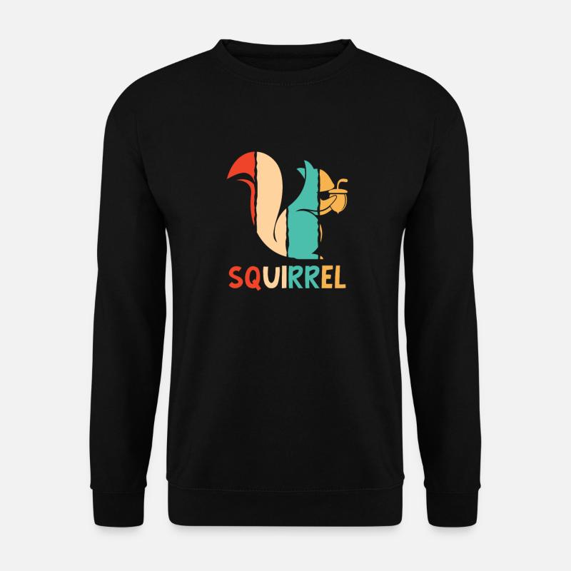 Écureuil gris rétro Fox Squirrel - Sweat-shirt Unisexe - noir