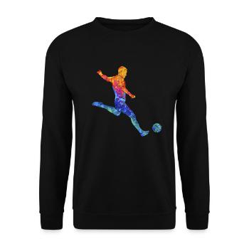 Joueur de football professionnel Dieu du football Joueur de football Buteur - Sweat-shirt Unisexe - noir - Devant - Alina (178cm) & Michal (187cm)