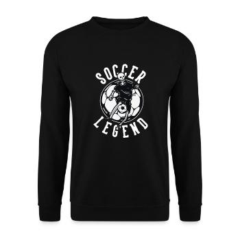 Soccer Legend Fußballspieler Fußballprofi - Unisex Pullover - Schwarz - Vorne - Alina (178cm) & Michal (187cm)