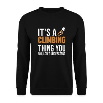 C’est un truc d’escalade Sportklettern Speedklettern - Sweat-shirt Unisexe - noir - Devant - Alina (178cm) & Michal (187cm)