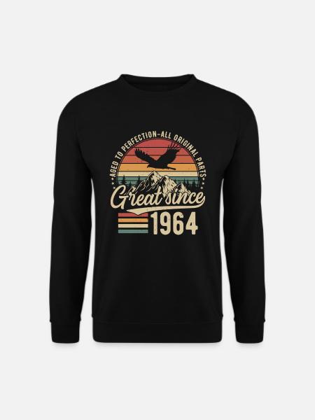 Großartig seit 1964 Jahrgang Vintage Geburtstag - Unisex Pullover - Schwarz