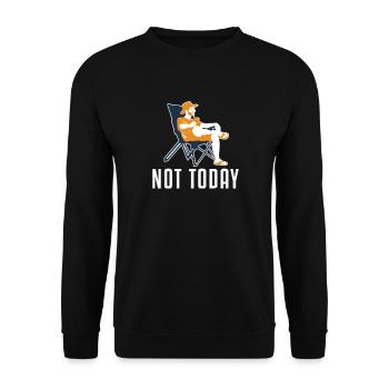Not Today Campsite Tents Glamping Camper - Unisex Sweatshirt - black - Front - Alina (178cm) & Michal (187cm)