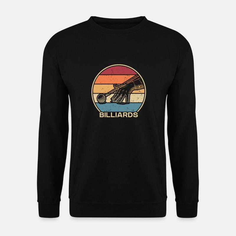 Retro Billiards Snooker Billardtisch - Unisex Pullover - Schwarz