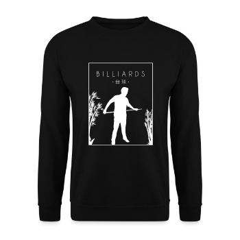 Billard Chinese Hanzi Billardtisch Billiards - Unisex Pullover - Schwarz - Vorne - Alina (178cm) & Michal (187cm)
