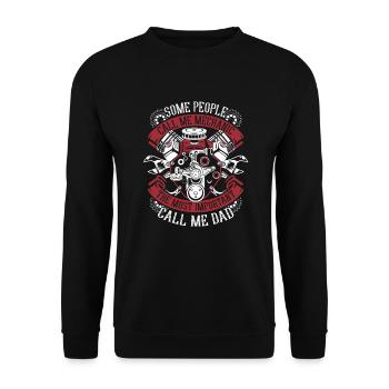 Some People Call Me Mechanic Most Important Call - Unisex Sweatshirt - black - Front - Alina (178cm) & Michal (187cm)