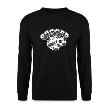 Soccer Soccer Player Professional Soccer God - Unisex Sweatshirt - black - Front - Alina (178cm) & Michal (187cm)