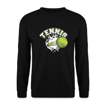 Tennis Professional Lover Player Trainer Tennis - Unisex Pullover - Schwarz - Vorne - Alina (178cm) & Michal (187cm)